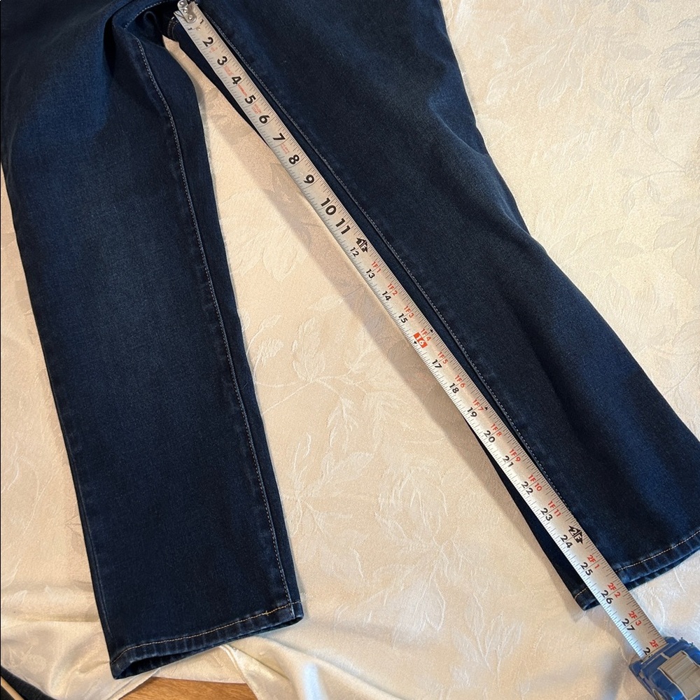Soft Surroundings women’s straight leg stretch, dark soft denim jeans Size SP. - Picture 13 of 13